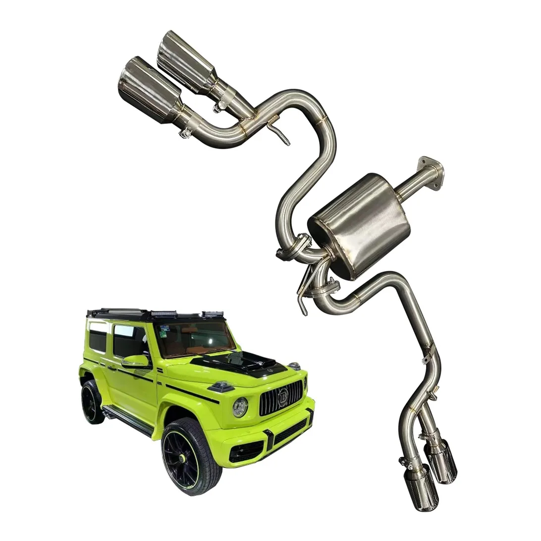 G63 AMG Wagon Dual Side Tuning Exhaust System 2 Muffler Tips Stainless Steel For Jimny JB74/64 2018- 2023 5 door