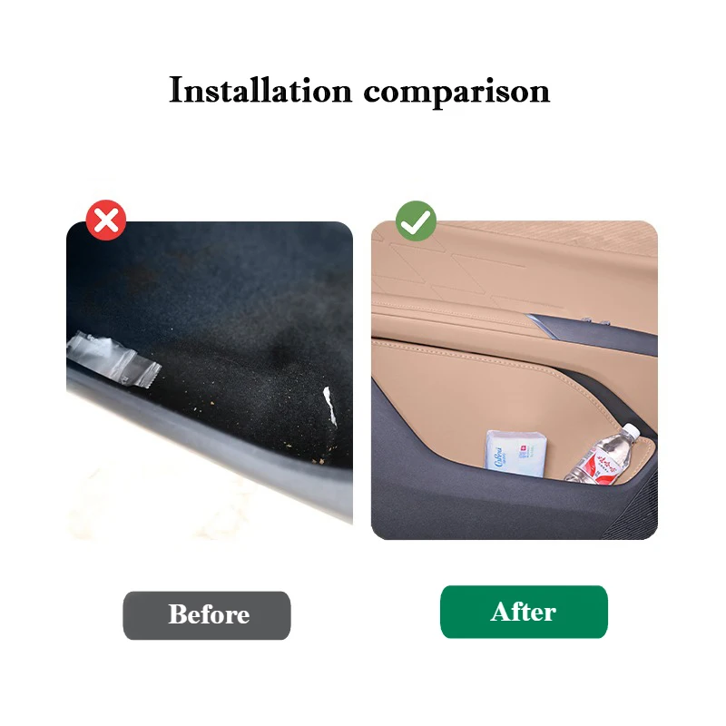 Car Door Slot Protective Pad Leather Waterproof Glove Box Mat Storage Barrel For Changan CS75 Plus 2024 2025 Auto Accessories