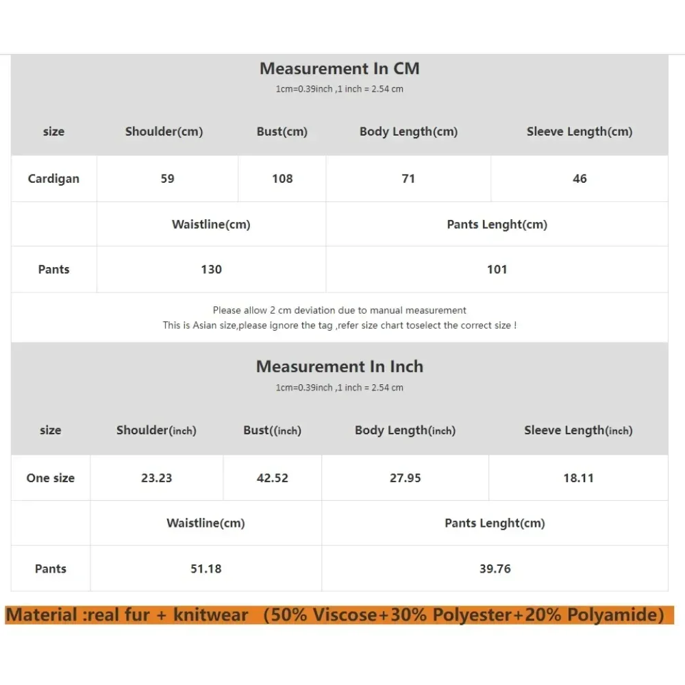 OFTBUY suéter de punto para mujer conjunto de punto primavera otoño suéter de piel de zorro Real moda puños de piel Natural pantalones largos traje de punto