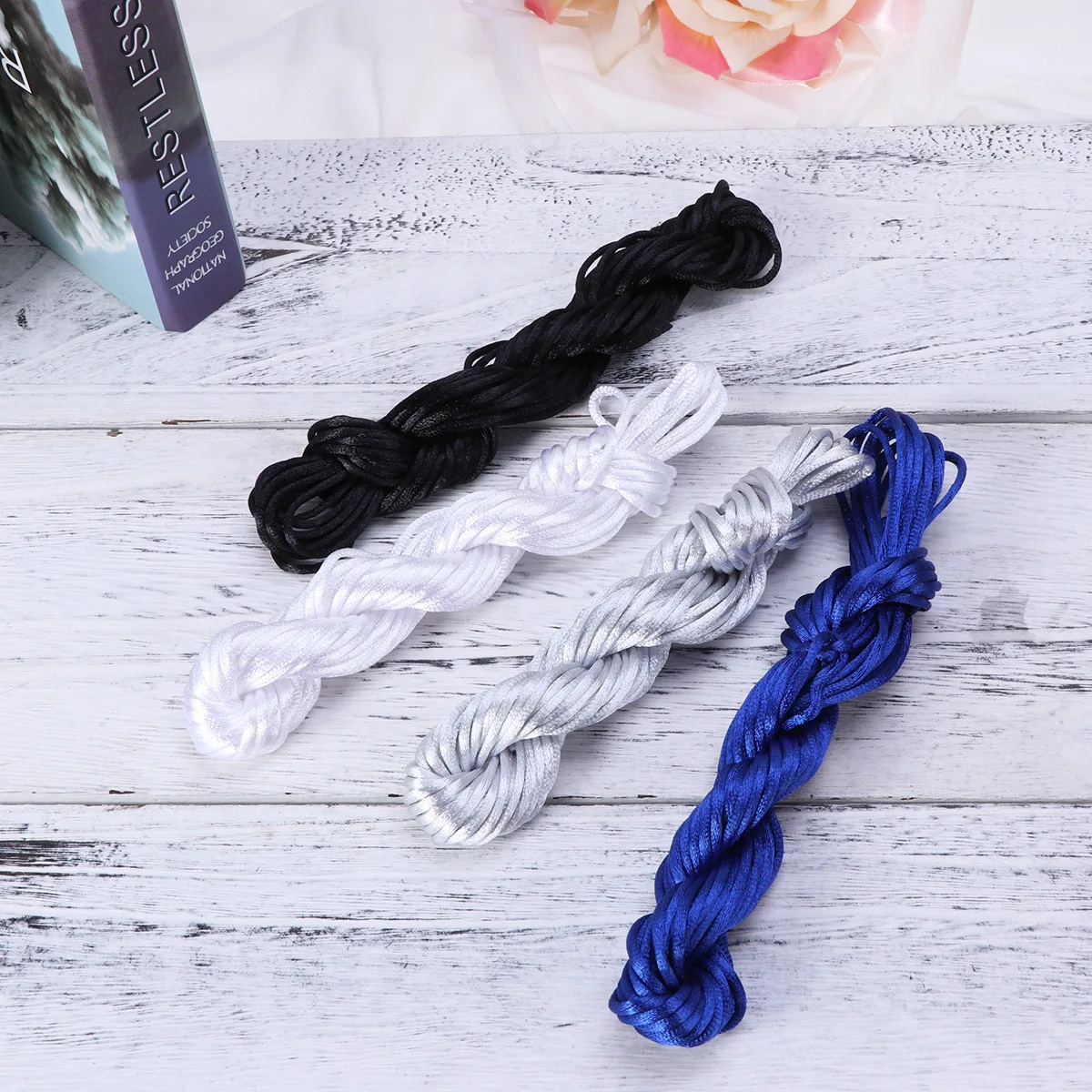 

12 Rolls 10M DIY Jewelry Cord Mixed Color Nylon String for Macrame Beading Knotting Crafts Accessories Bracelet Wire Thread