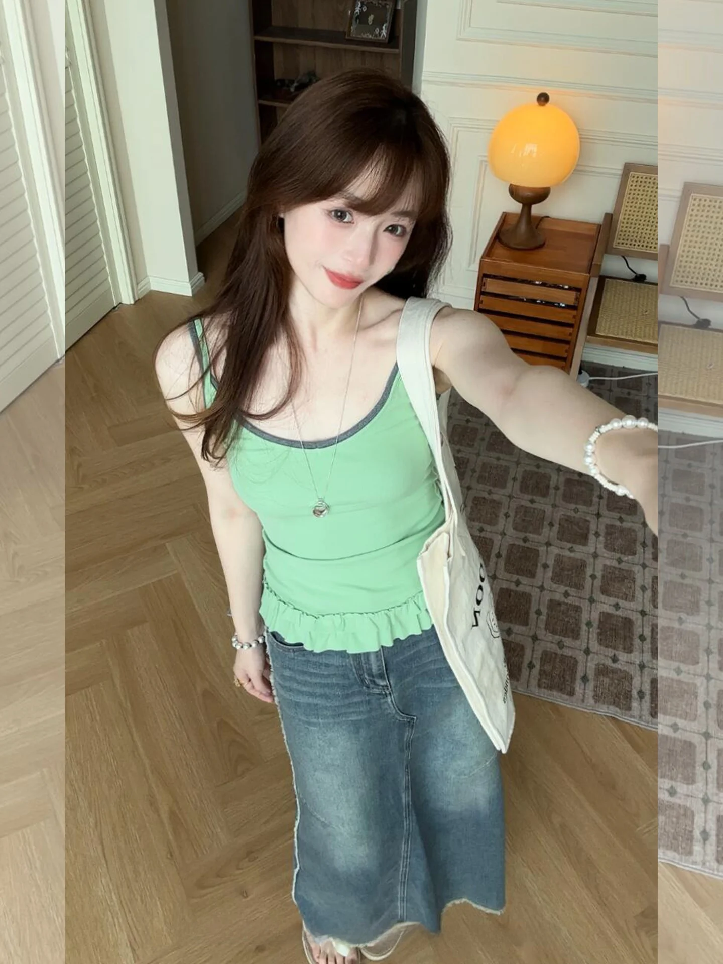 

Ретро шикарный ter Ne ort Fit Base irt Color Blo с рюшами по подолу, женский летний топ Faion Commute Sle No Brand Registered