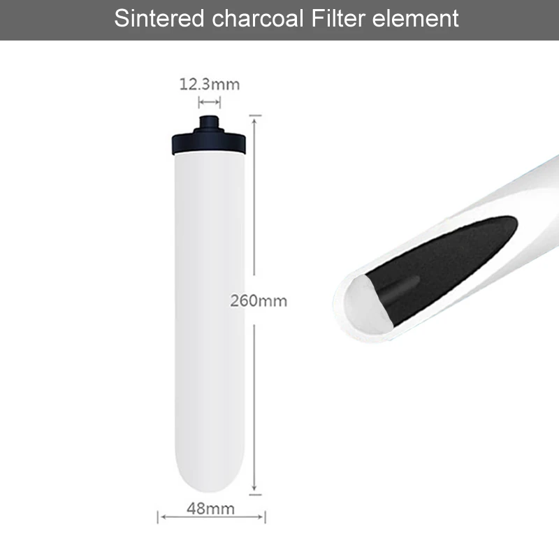 مجموعات عناصر فلتر تنقية المياه لسطح المكتب، فلتر الكربون والسيراميك المنشط، لتنقية المياه بفلتر 3 مستويات/أجزاء الفلتر