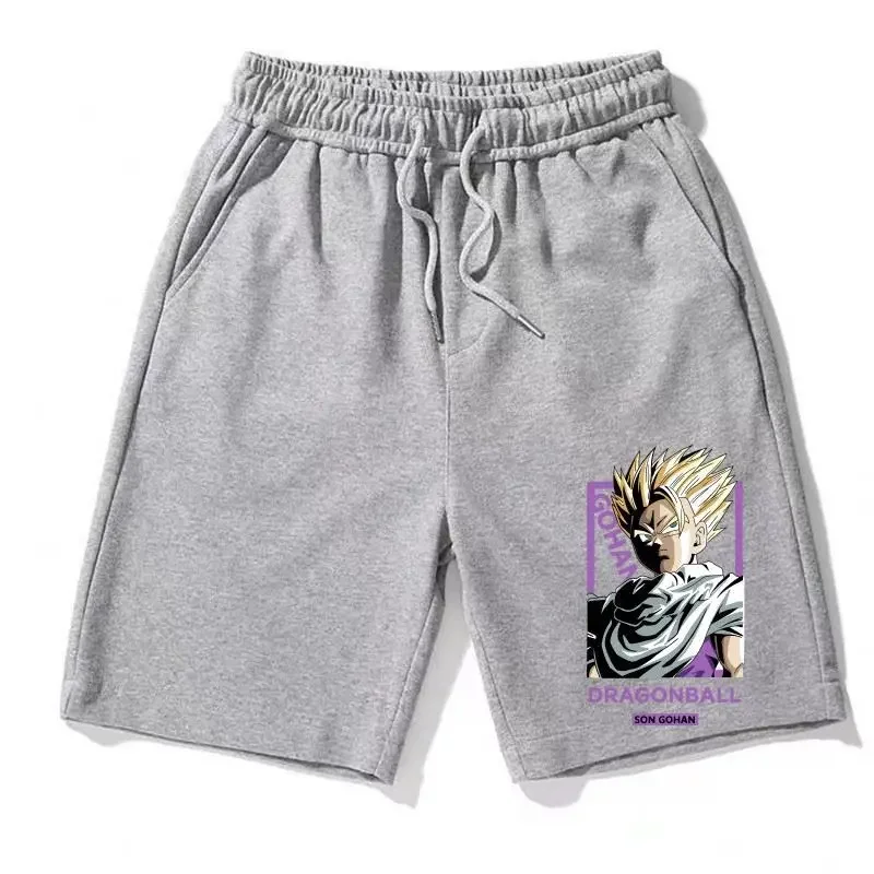 لعبة دراغون بول رمادي فاتح السراويل القطنية أنيمي سراويل تقليدية الرجال النساء سون جوهان الأرجواني الحدود دراغون بول النص الرباط الخصر الجانب