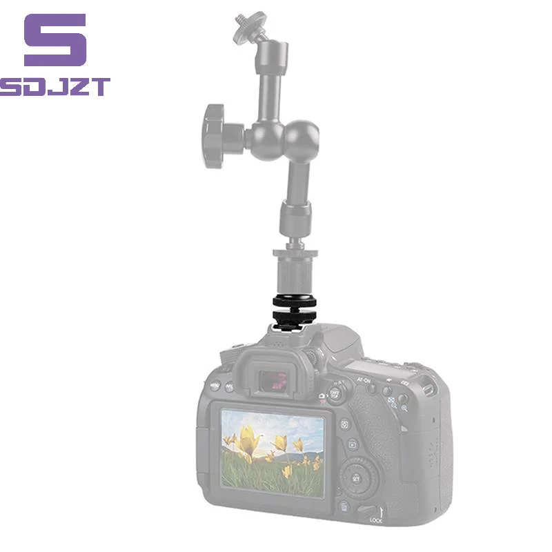 1/4 Double Conversion Screw Flash Metal Hot Shoe Mounts Camera Flash Adapter Upgrade Photography 2-in-1 General Components Tools