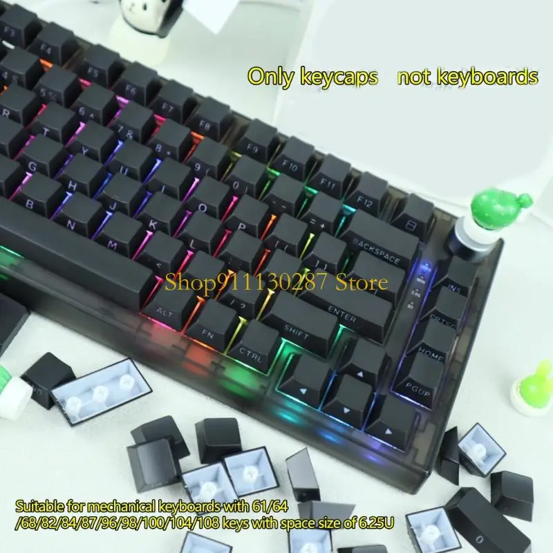 

Колпачки клавиш J1HC Double Shot сияют для механических клавиатур 61, 68, 98, 100, 108