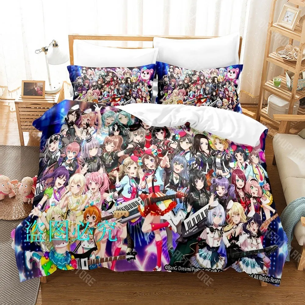 3D Printed BanG Dream! Anime Mygo Bedding Set for Boys Girls Duvet Cover Pillowcase Twin Queen King Full Single Double Sizes