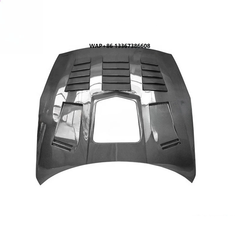 

Car Styling Carbon Fiber Transparent Glass Front Car Engine Hood Cover