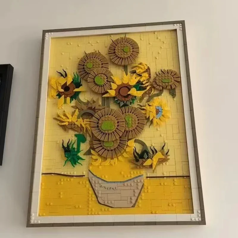 【ساخن】لوحة فنية جديدة شهيرة عالميًا لعباد الشمس فان جوخ 31215 نموذج لبنات البناء ديكور إبداعي ألعاب هدايا هدايا عيد الميلاد #5