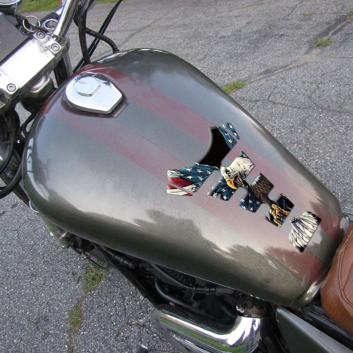 

Tank Pad Fuel Tank Sticker Fish Bone Decal Decoration Fit For Harley Sportster