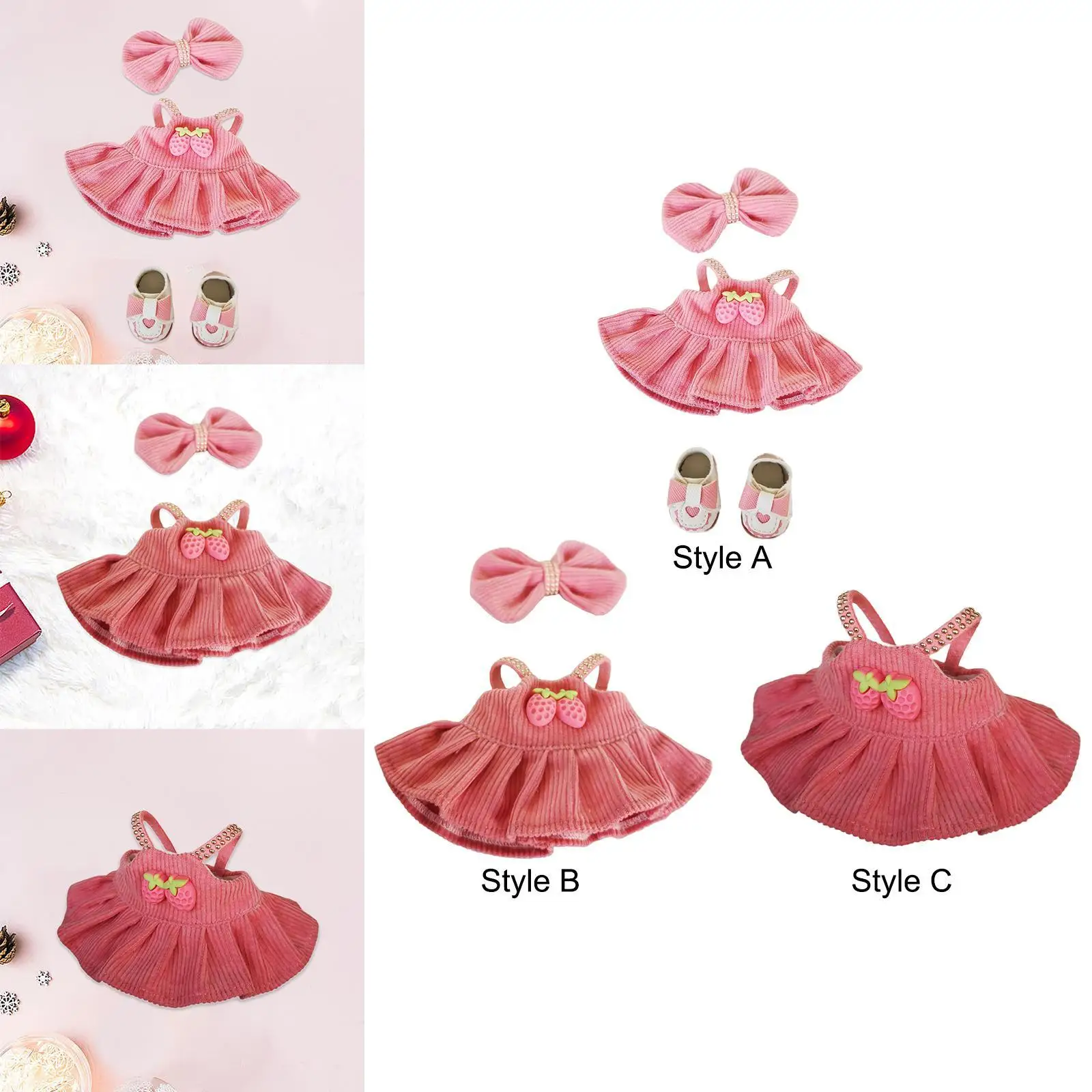 Doll Clothes Set Handmade Clothing for 17cm Dolls Girls Dolls Birthday Gifts