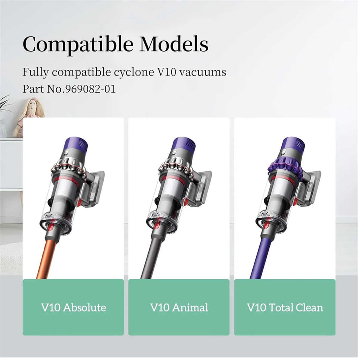 ¡Ventas! Reemplazo de filtros de vacío para aspiradoras Dyson V10 SV12 Crodless filtros Hepa, pieza de repuesto 969082 -01