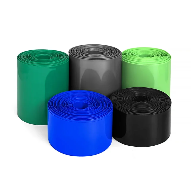 Eco Friendly PVC Heat Shrink Tube Water Resistant 30-500mm Flat Wide Sleeve DIY Smart Watch Backup Battery Insulation Cover