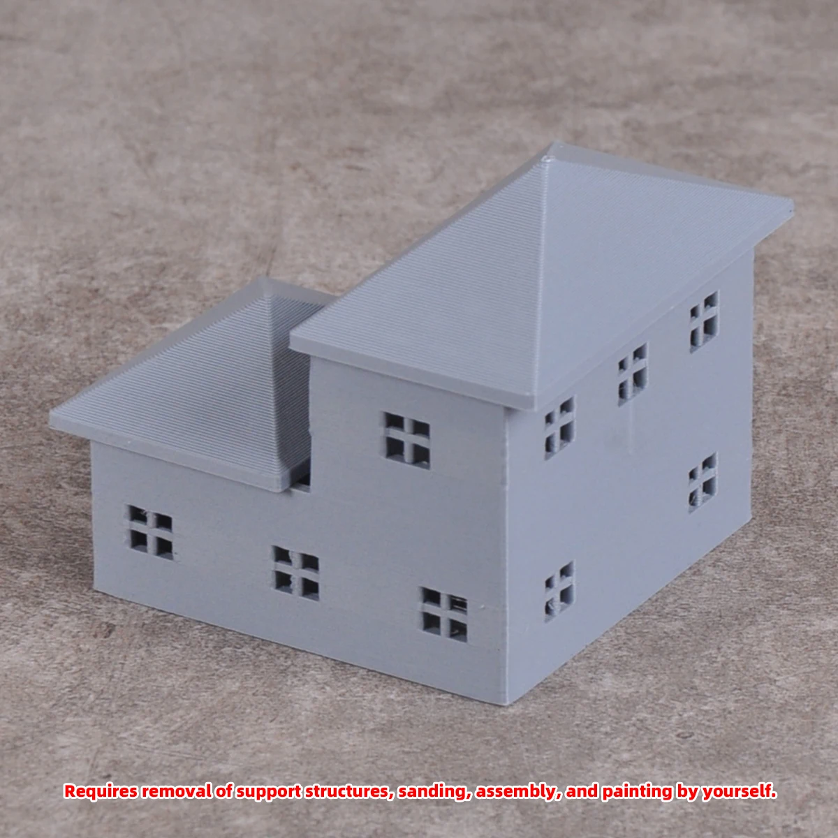 N HO Maßstab Modellbausatz Gebäude Haus Hütte Büro Miniatur Diorama Modell Eisenbahn-Layout Modell 1/64 1/72 1/87 1/150 – Detail 1
