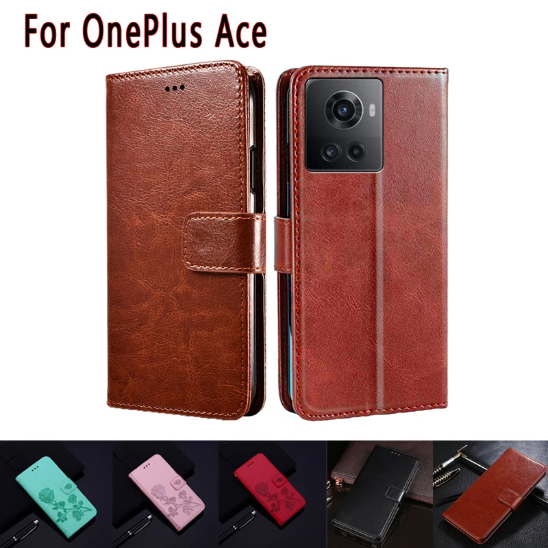 Flip Cover For OnePlus Ace Racing Case Magnetic Card Leather Wallet Stand Phone Hoesje Etui Book For One Plus Ace Pro Case Coque