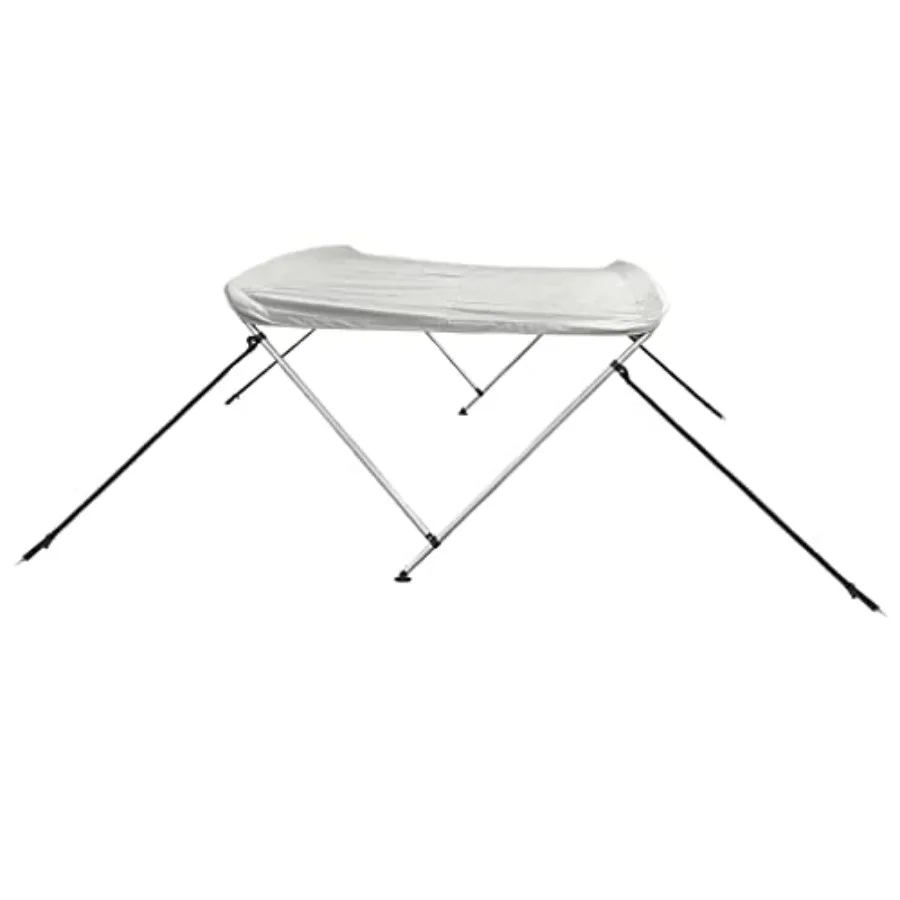 

2 Bow Bimini Top Frame Set for Outdoor Marine Use 66 L x 42 H x 6373 W White Color Durable UVResistant Aluminum Construction Ea