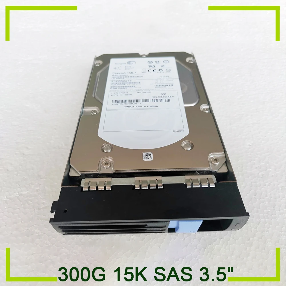 

HDD For Lenovo Server Hard Disk 03X3621 300G 15K SAS 3.5" Hard Drive 16005091 ST3300657SS