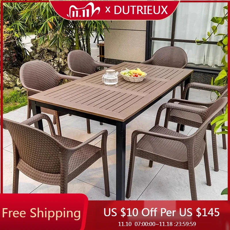 

Courtyard Garden Outdoor Tables Courtyard Modern Nordic Luxury Outdoor Tables Rattan Minimalist Jardin Mobiliario Furniture