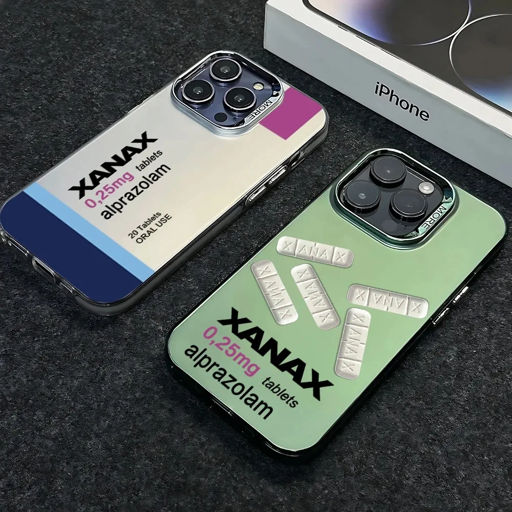 Fashion Labels XANAX Phone Case for Samsung Galaxy A37 A57 A17 A07 A16 A06 A35 A55 A25 A05S A15 A56 A54 A36 A34 A24 A26 4G 5G