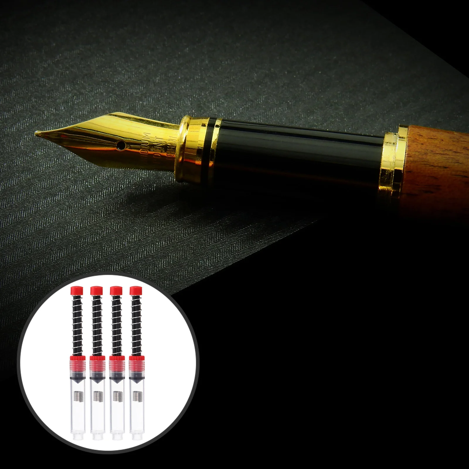 12 Pcs Fountain Pen Elastic Ink Absorber Auxiliary Fill Tools Spring Filler Plastic Accessories Converter for