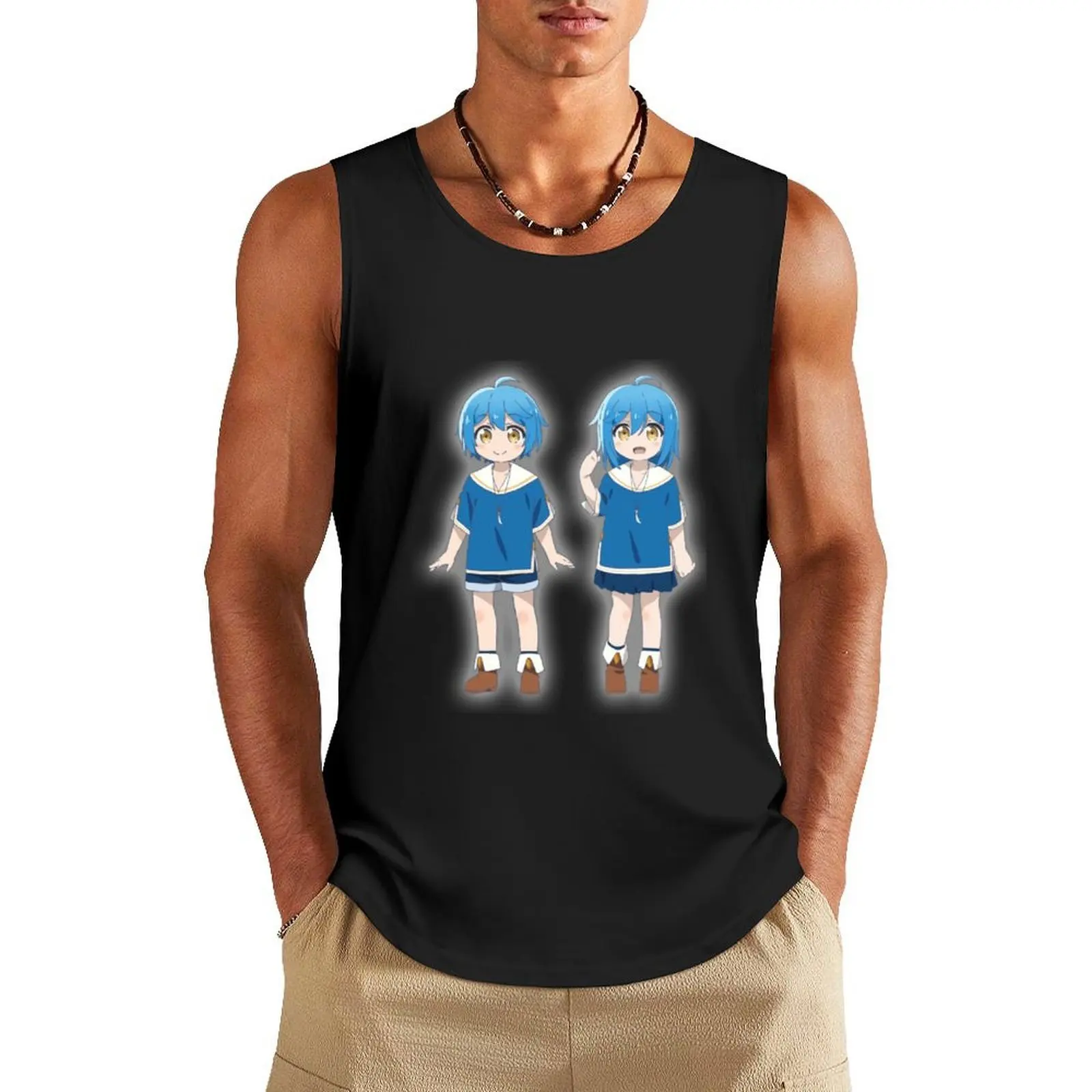 

A Journey Through Another World: Raising Kids While Adventuring fanart characters Tank Top gym clothes men Bodybuilding shirt
