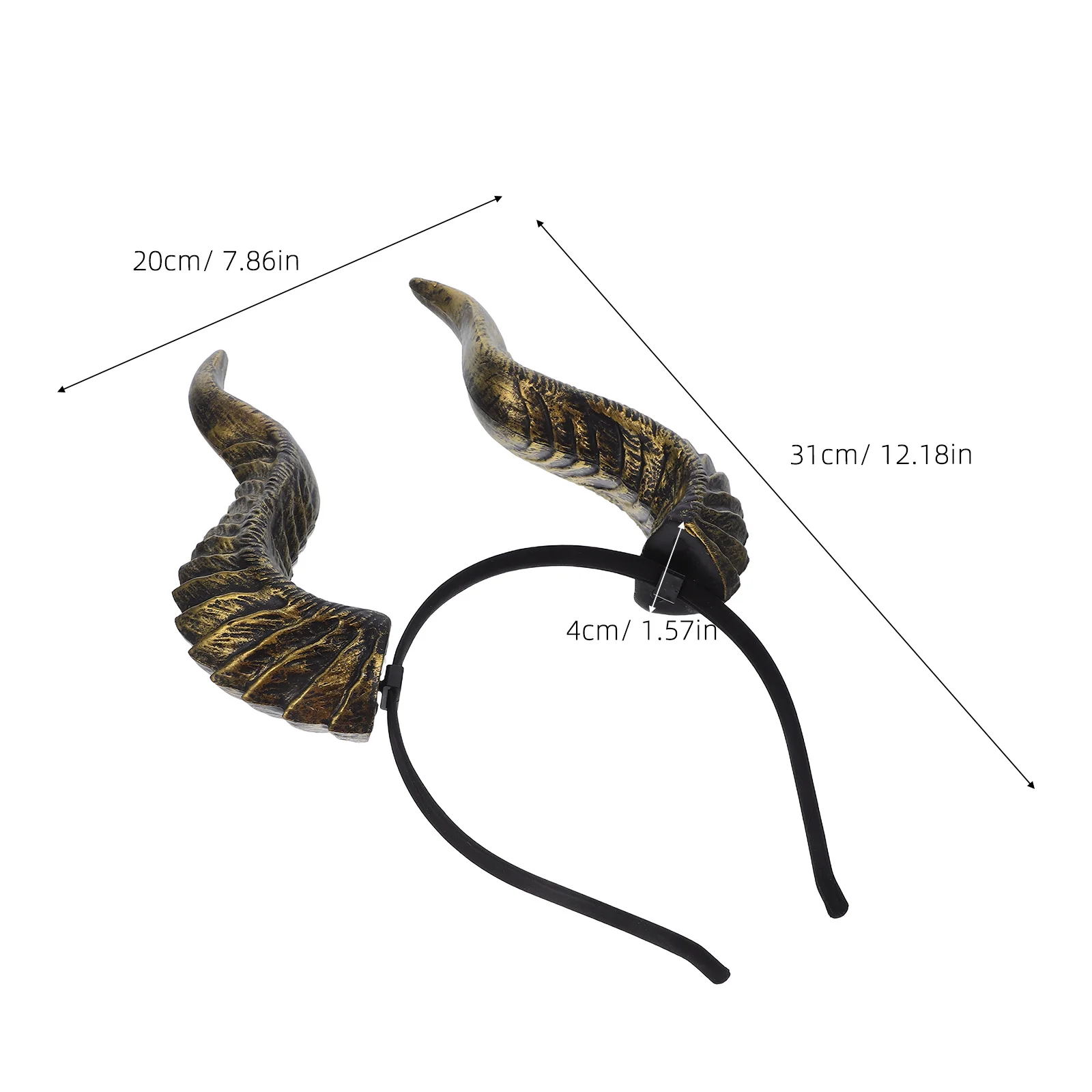1pcs Horns Headband Adjustable Resin Halloween Cosplay Headband With Horns Party Decorations Universal Fit For Adults Kids