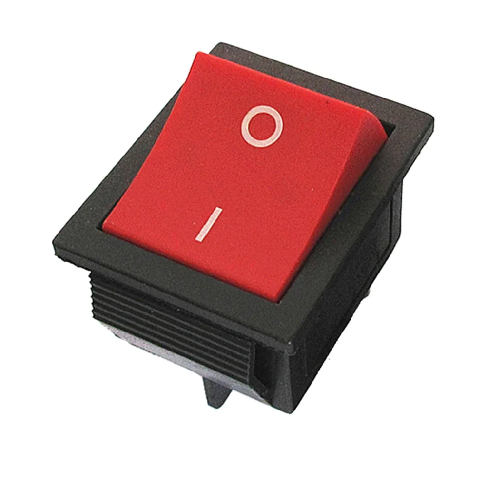 KCD4 Boat Shaped Switch With Red Light Indicator High Power Button 4Pin Configuration 31 * 25MM Long Lasting Performance