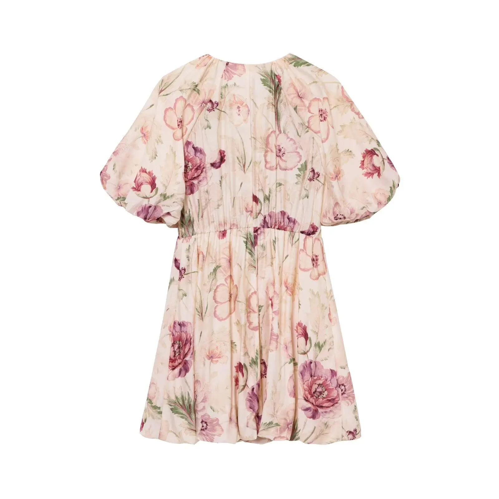 Women's Floral Print Mini Dress - Short Sleeve Summer Dress 2026