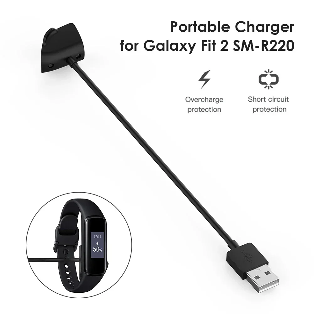 Charging Cable For Gear Fit 2 r220 Smart Bracelet Replacement USB Charger Dock Power Cord Cradle For Samsung-Galaxy Fit2 R220