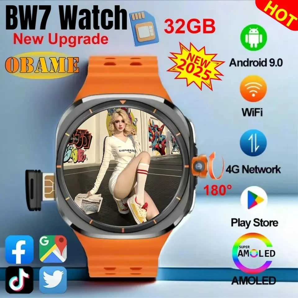 

BW7 Smartwatch 2025 1,46-дюймовый AMOLED-дисплей 600 мАч Большая батарея Мультиспортивный режим Отслеживание здоровья Фитнес-монитор