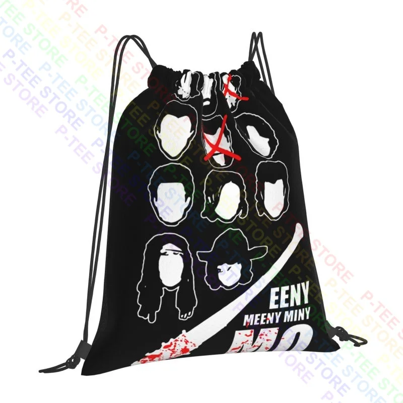 The Walking Dead Negan Eeny Meeny Miny Moe Lucille Bat Drawstring Bags Gym Bag Travel Beach Bag