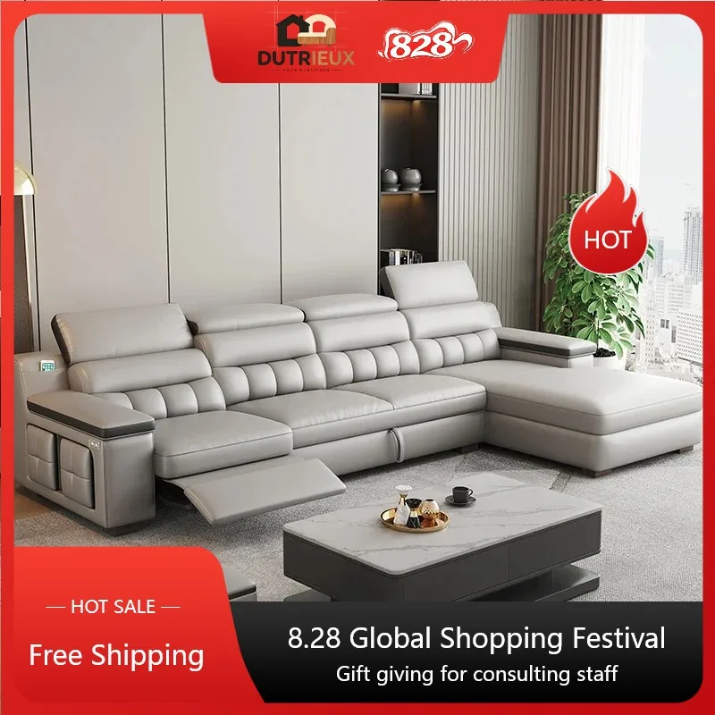 Display Decoration Recliner Sofa Strong Full Size Oversized Lazy Luxury Electric Sofa L Shape Modern Divano Di Lusso Furniture