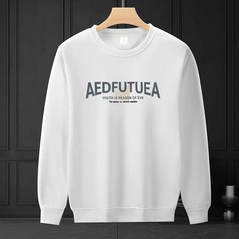 

Осенне-зимняя утолщенная бархатная мужская модная новая футболка с длинными рукавами, осенняя толстовка с круглым вырезом