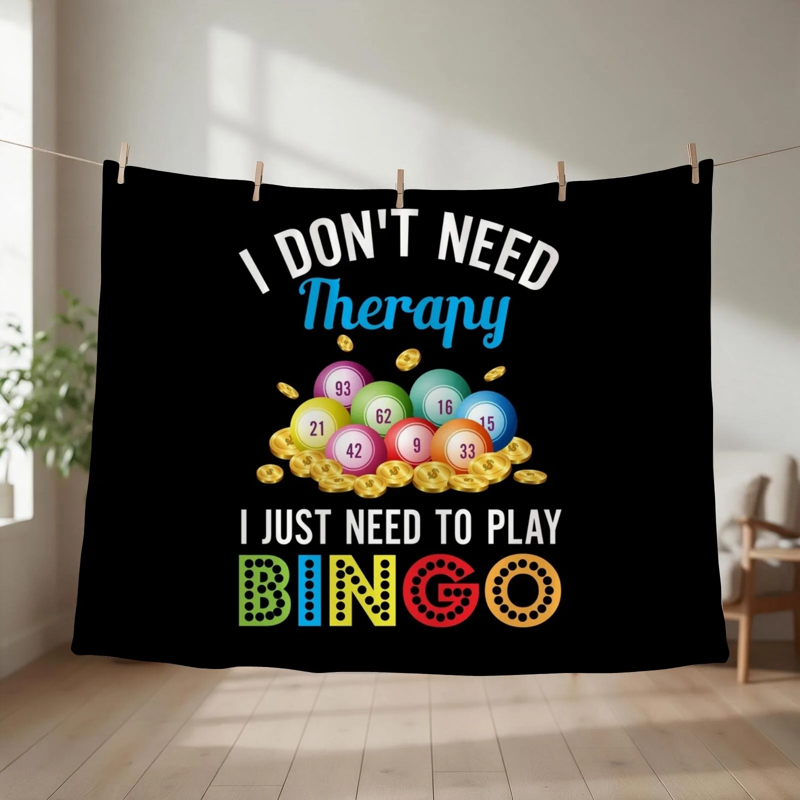 I Just Need To Play Bingo Throw Blanket