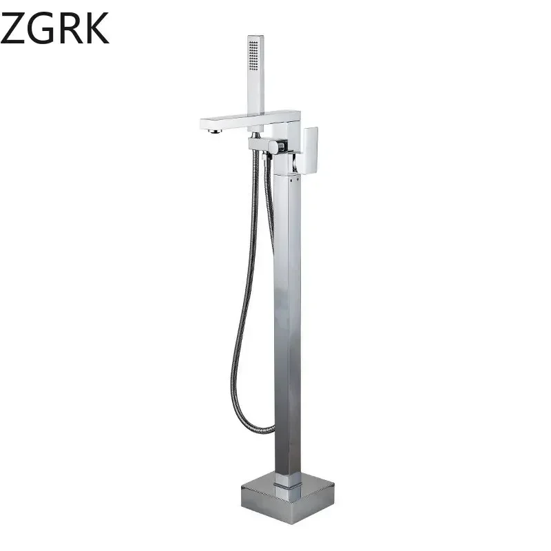 Bathroom Floor Stand Tap Waterfall Bathtub Faucet Black Hot and Cold Brass Floor Bathroom Faucet Black Bath Mixer Tap