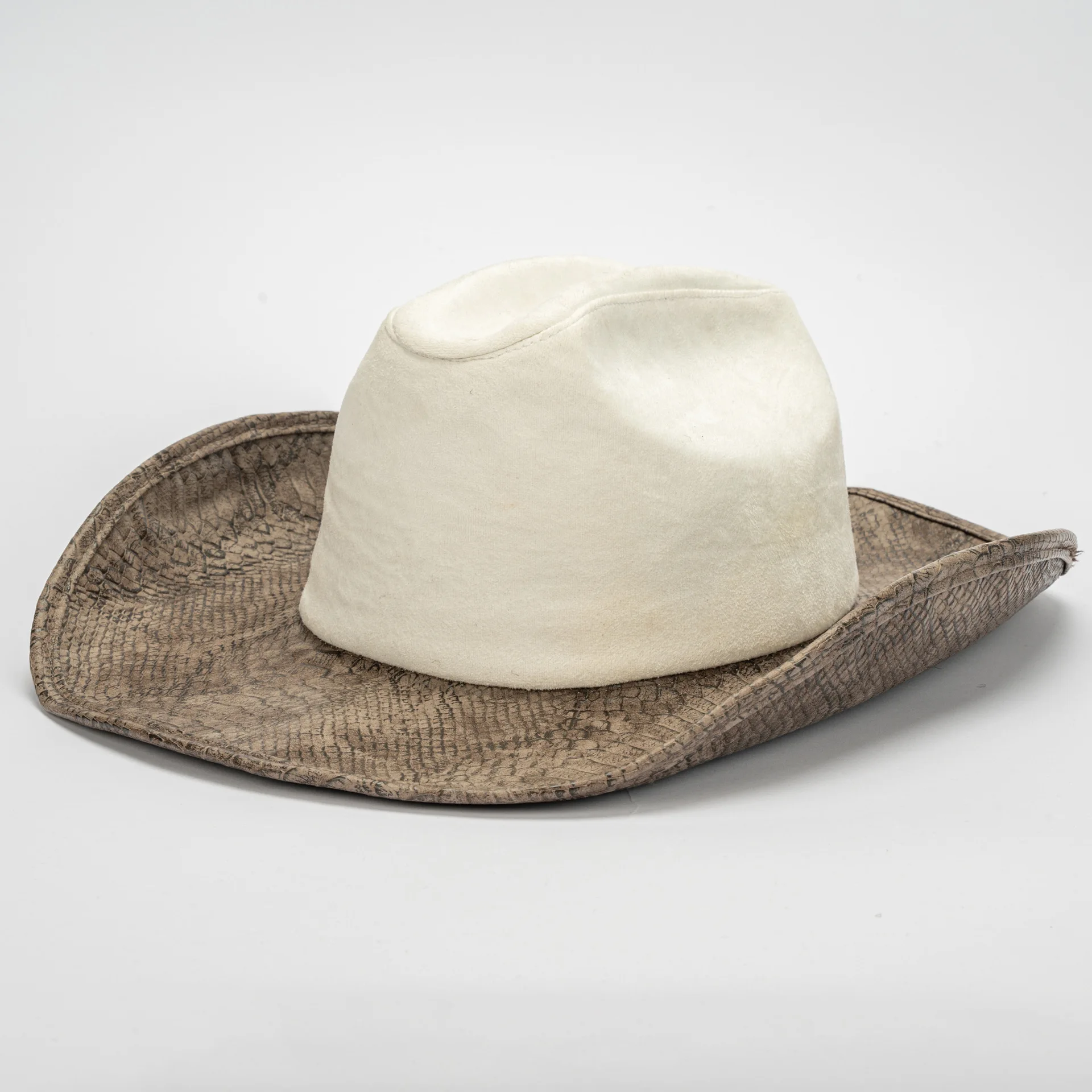 قبعة رعاة البقر من الجلد الغربي مع قبعة جاز واسعة الحواف للنساء في الهواء الطلق للحماية من الشمس من جلد الغزال #4