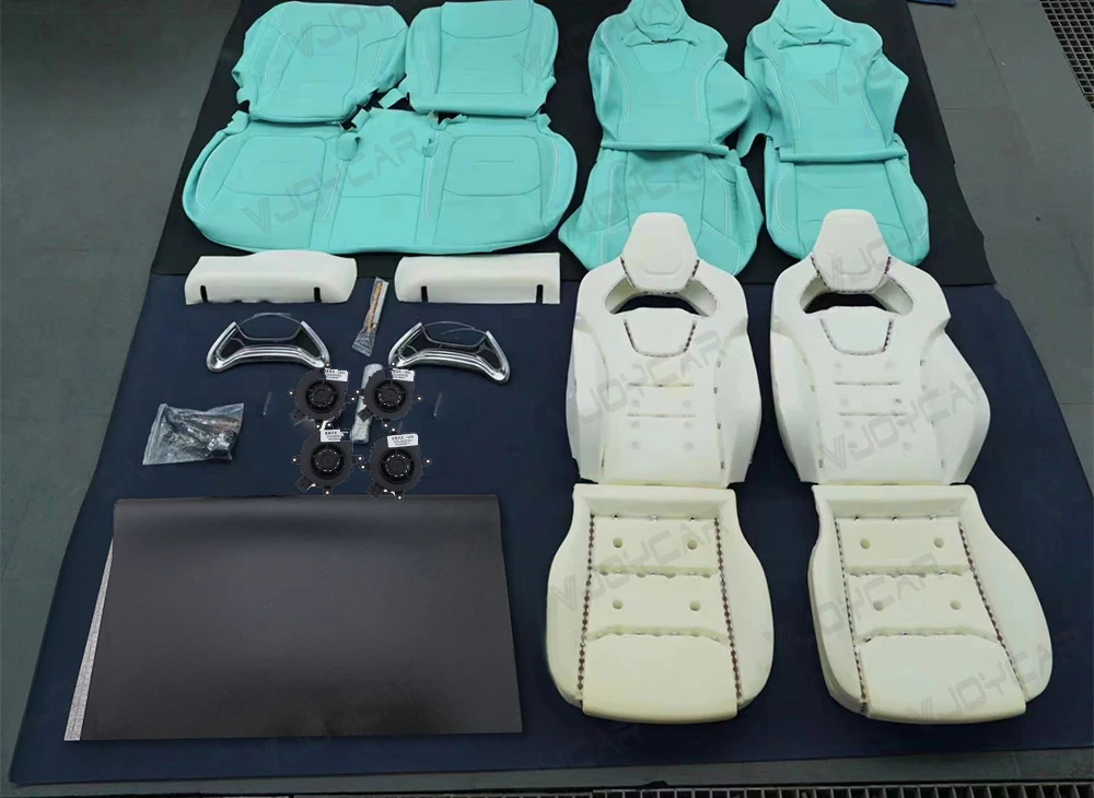 Accessori interni per auto Tesla Sedili di ventilazione per sport auto Sedili di lusso in pelle nappa per modifica Tesla Model 3 Model Y
