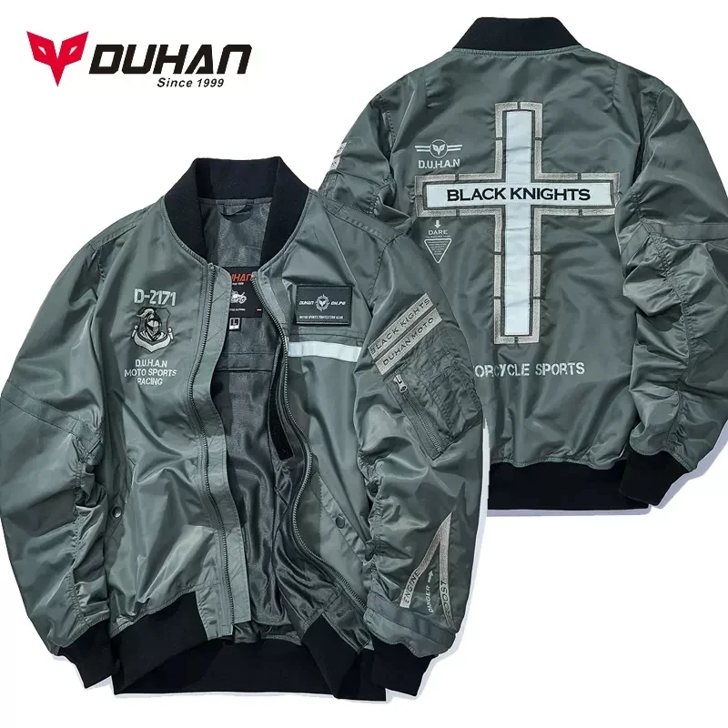 DUHAN Spring Autumn Motorcycle Jackets CE Protective Equipment Anti-fall Riding Clothes Man Moto Jaquete Reflective