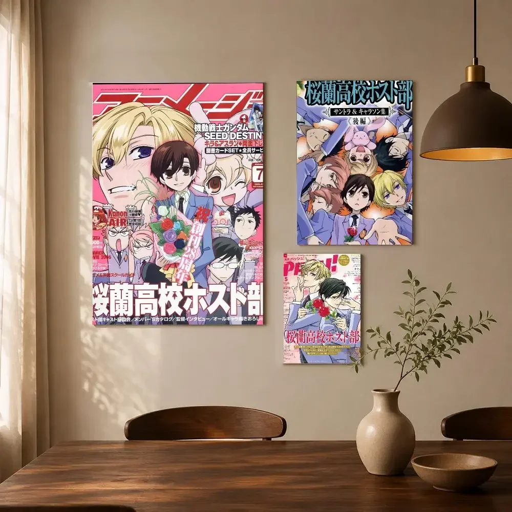 Cartoon O-Ouran H-High School Host Club Poster Decorative Wall Art Stickers Mural for Home Living Room Hallway Decor Gift