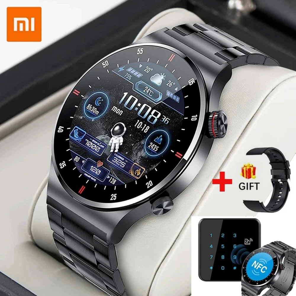 NEW XIAOMI NFC Bluetooth Call Bussiness Smartwatch Men ECG+PPG Blood Pressure Monitor Sports Fitness Smart Watch for Android IOS