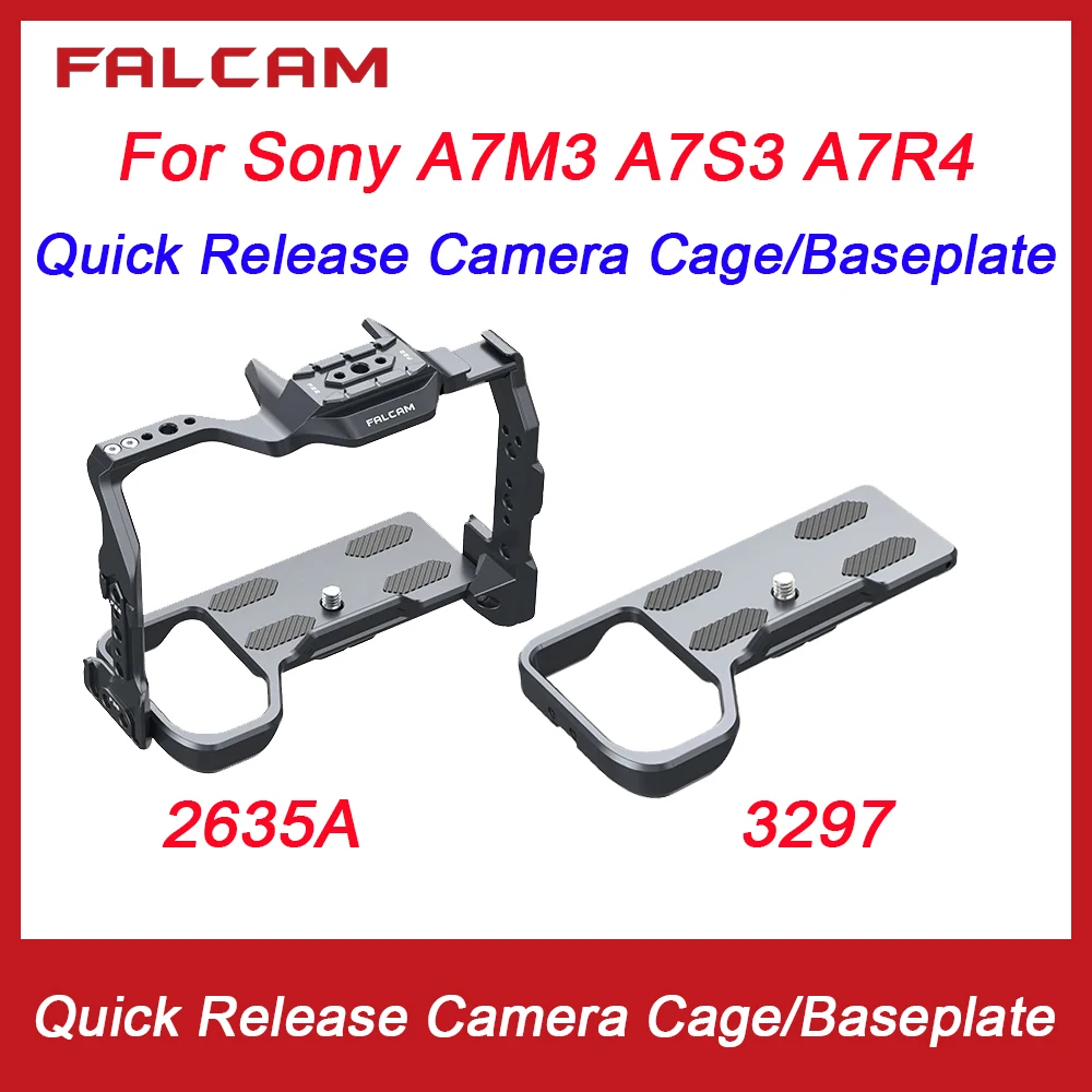 FALCAM F22&F38&F50 2635A Quick Camera Cage/3297 Baseplate V2 For Sony A7M3,A7S3,A7R4