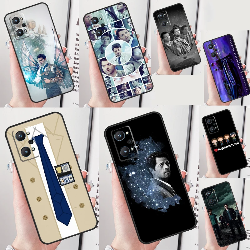 Cool Supernatural Castiel Case For Realme C61 C75 C67 C55 C53 C51 C35 C21Y C25S GT 7 Pro 6 6T 10 11 12 13 14 Pro Plus