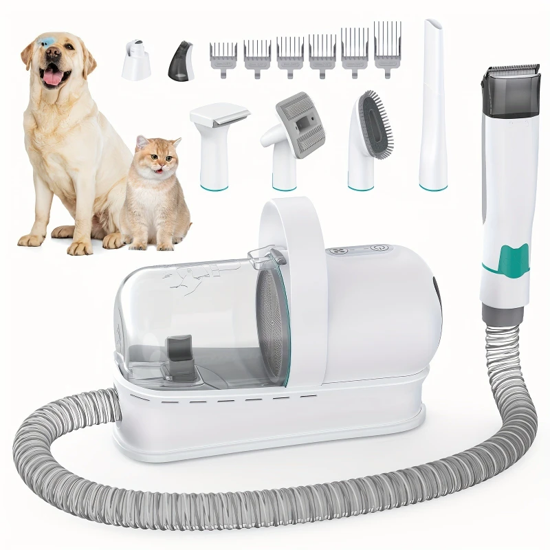 

Low Noise 3 Speed Pet Grooming Vacuum Set all in One Dog