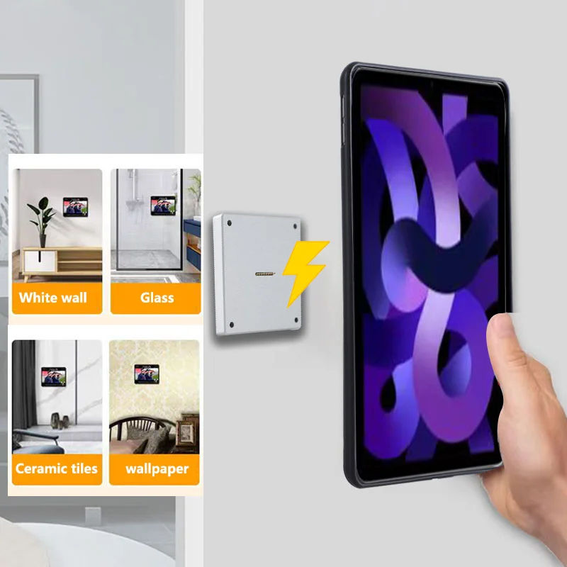 Support mural magnétique avec étui de chargement pour iPad air 4/5, station murale, support de tablette sans fil