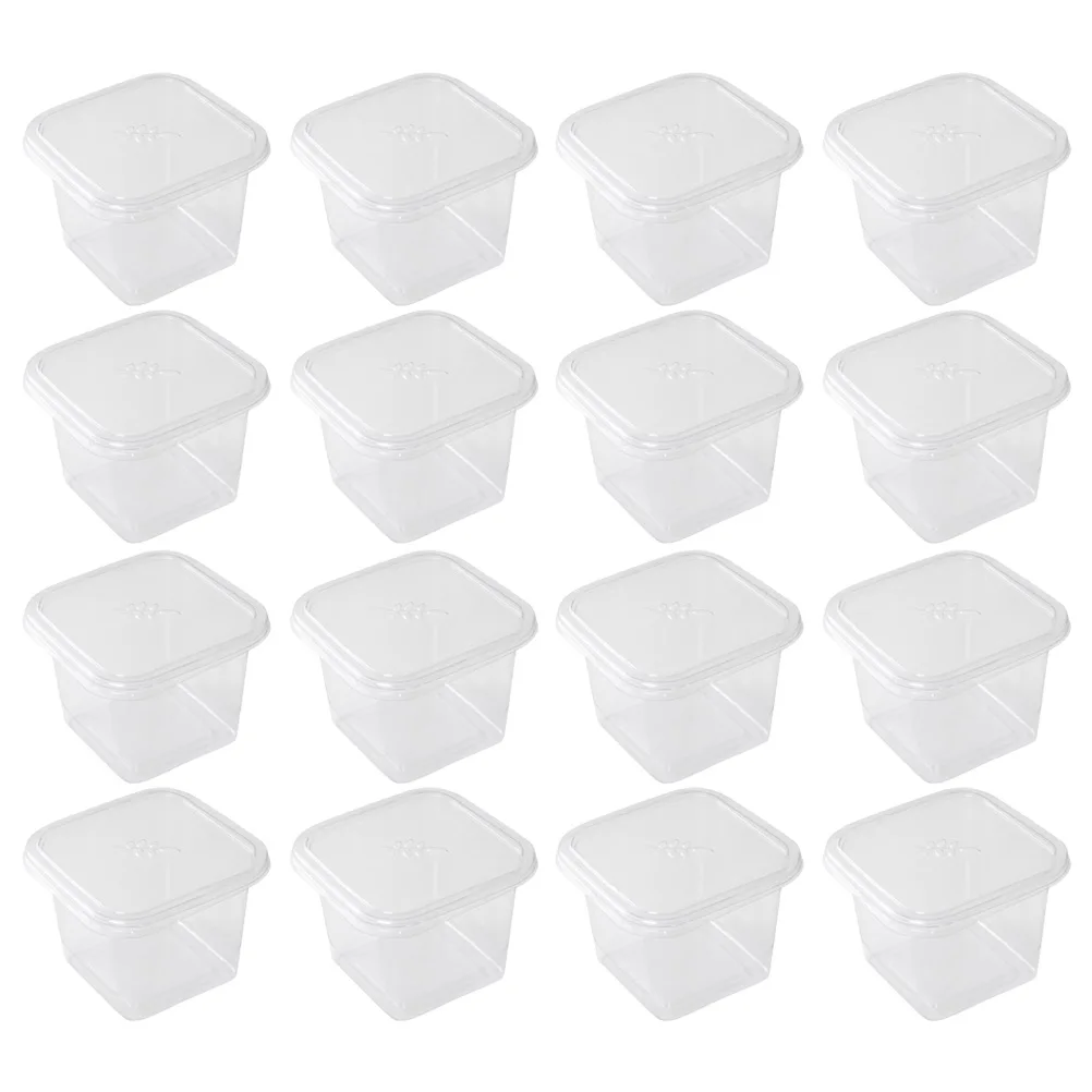 

50 Pcs Cake Box Containers for Food Cupcake Boxes Cheesecake Individual Small Mini Dessert Plastic