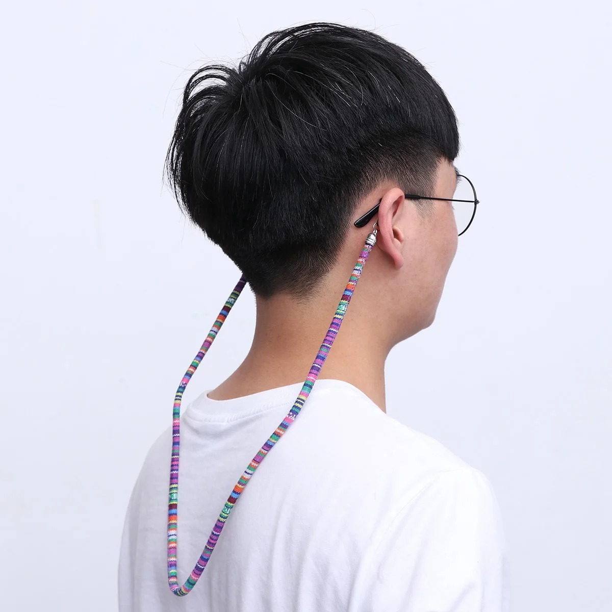 

Anti-Loss Eyeglass Chain Ethnic Style Adjustable Cotton Wool Cord For Sunglasses Reading Glasses Optical Frames Purple