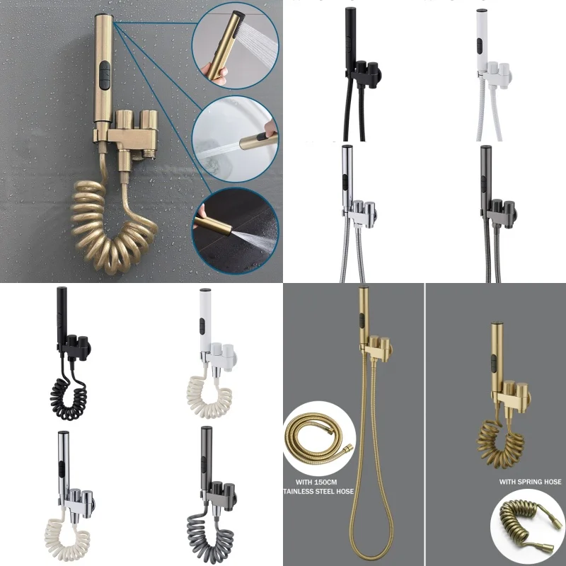 High Quality Handheld Toilet Bidet Faucet Brass Bidet Shower Hygienic Shower Wall Shower Woman Cleaner Cold Water Only