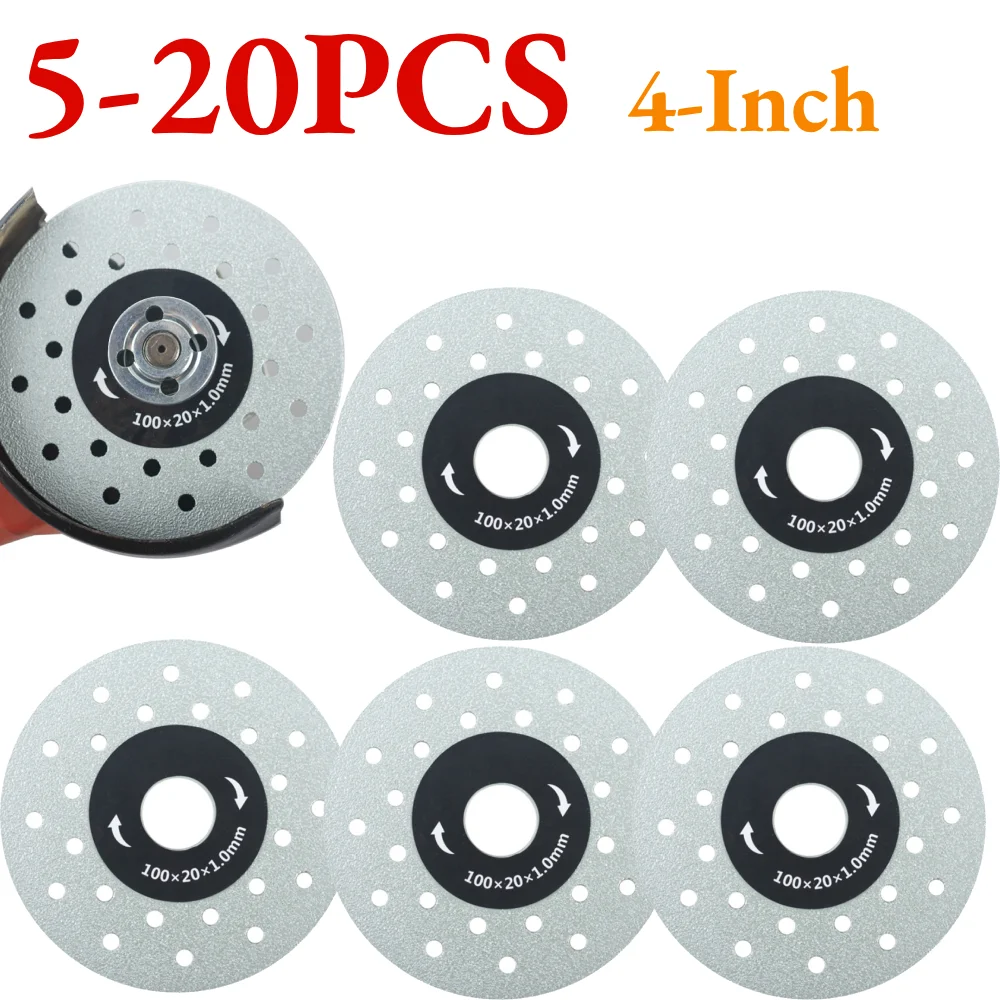 5-20pcs 4-Inch Cutting Blade For Stone Ceramic Porous Widened Rock Slabs Cutting Disc 100mm Slate Flat Grinding Cutting Blade