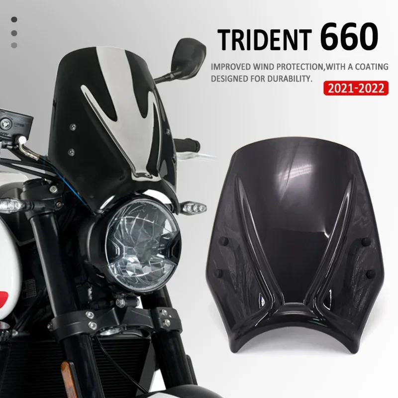 

Ветровое стекло для Trident 660 Trident660, новые аксессуары для мотоциклов, ветровое стекло, ветровое отражение, обтекатель, перегородка, крышка 2021 2022