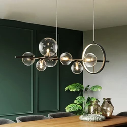 Plafonnier LED Suspendu au Design Nordique Moderne, Disponible en Noir, Luminaire Décoratif de Plafond, Idéal pour un Salon, une Chambre à Coucher, une Cuisine ou une Salle à Manger