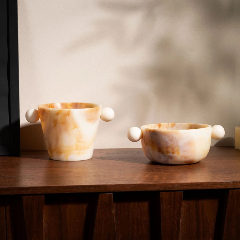 Modern Decorative Bowl Storage Fruit Plate Decorative Item Model Room Dining Room Living Room Coffee Table Tabletop Arrangement